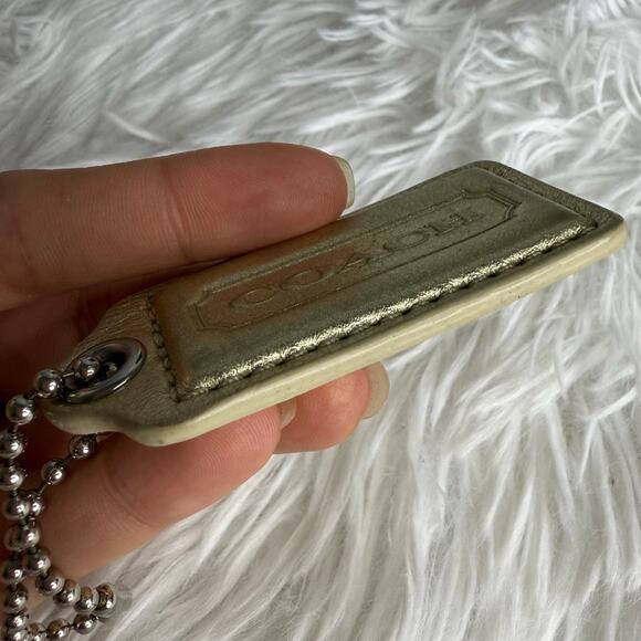 2.5" COACH Gold Fob Bag Charm Hang tag Hangtag - Picture 4 of 4